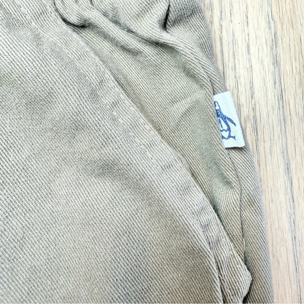 An Original Penguin Boys Khaki Elasticized Waist Jogger Pants with Pockets Sz 7Y